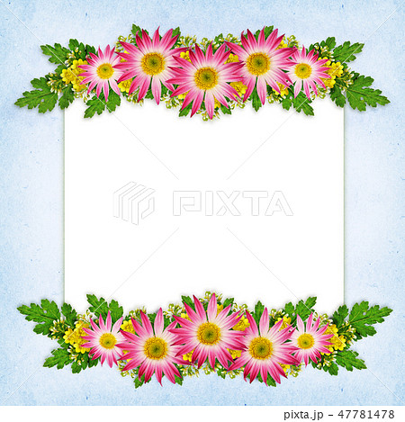 Flowers arrangement and a card 47781478