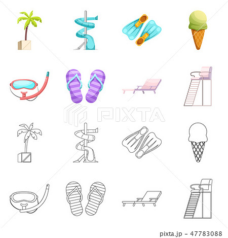 Vector design of pool and swimming logo. Collection of pool and activity stock vector illustration. 47783088