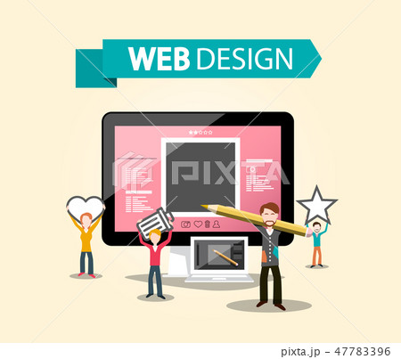 Web Design DTP Concept with Creative Designers Web Design DTP Concept with Creative Designers 47783396
