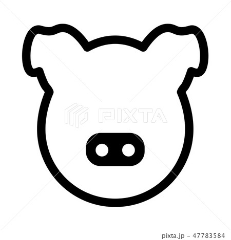 Pig head outline 47783584