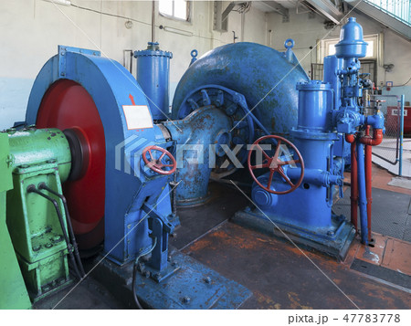 Old hydraulic turbine Old hydraulic turbine 47783778