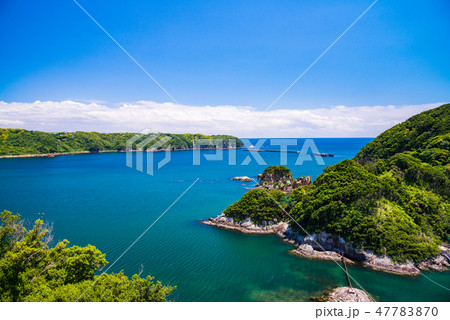 【静岡県下田市】下田公園から眺める下田の沖合 47783870