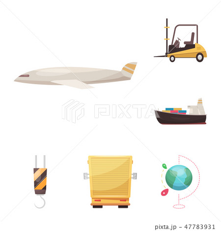 Vector design of goods and cargo icon. Set of goods and warehouse vector icon for stock. 47783931