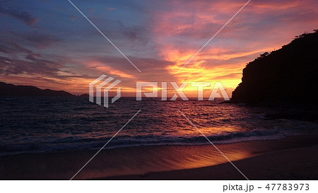 ヒズシビーチの夕焼け 47783973