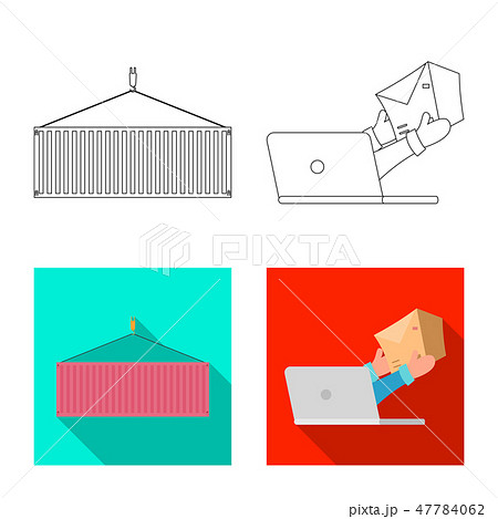 Isolated object of goods and cargo symbol. Set of goods and warehouse stock vector illustration. 47784062