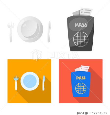 Vector illustration of airport and airplane icon. Collection of airport and plane stock symbol for 47784069