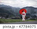 浴衣姿の女性 47784075
