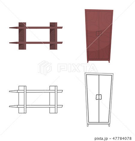 Vector design of furniture and apartment icon. Collection of furniture and home vector icon for 47784078