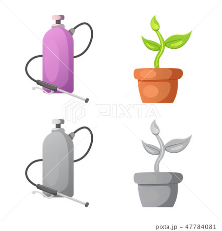 Vector illustration of genetic and plant symbol. Set of genetic and biotechnology vector icon for 47784081