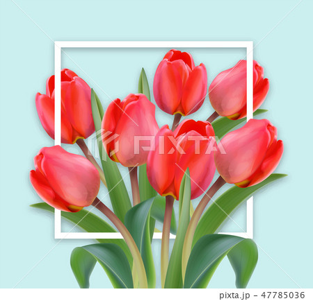 Happy Mother Day card tulip flowers bouquet 47785036