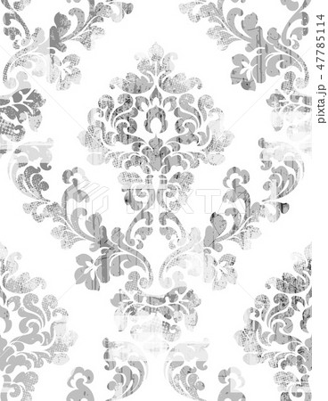 Rococo texture pattern Vector. Floral ornament 47785114
