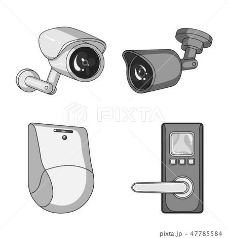 Vector design of cctv and camera symbol. Collection of cctv and system stock symbol for web. Vector design of cctv and camera symbol. Collection of cctv and system stock symbol for web. 47785584