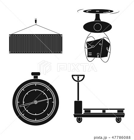Isolated object of goods and cargo symbol. Set of goods and warehouse stock vector illustration. 47786088