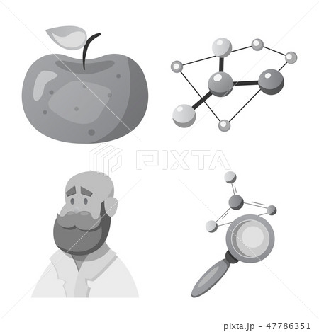 Vector illustration of genetic and plant logo. Collection of genetic and biotechnology vector icon 47786351