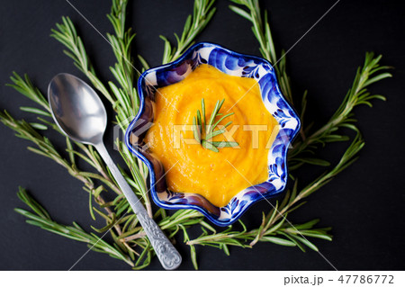 pumpkin soup in a plate pumpkin soup in a plate 47786772