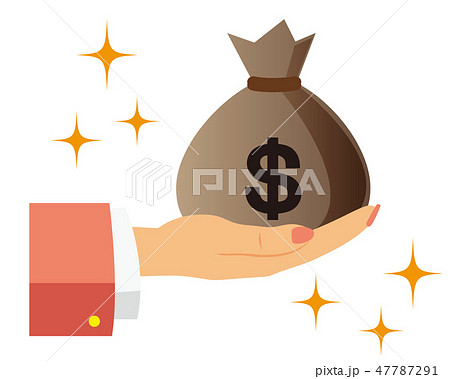 お金　手　ボディーパーツ　 47787291