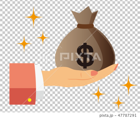 お金　手　ボディーパーツ　 47787291