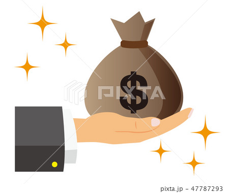 お金　手　ボディーパーツ　 47787293