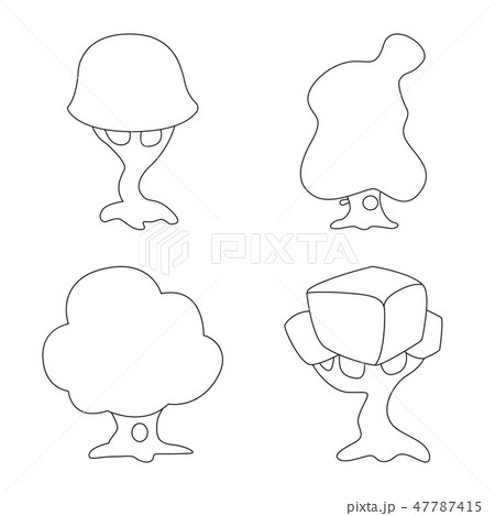 Isolated object of tree and nature sign. Collection of tree and crown stock symbol for web. Isolated object of tree and nature sign. Collection of tree and crown stock symbol for web. 47787415