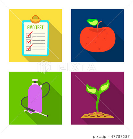 Isolated object of genetic and plant symbol. Collection of genetic and biotechnology vector icon for Isolated object of genetic and plant symbol. Collection of genetic and biotechnology vector icon for 47787587