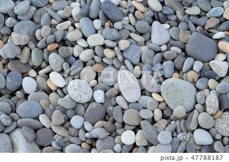 海岸の小石　テクスチャ 47788187