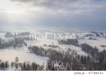 Winter scenery in Silesian Beskids mountains. Winter scenery in Silesian Beskids mountains. 47788331