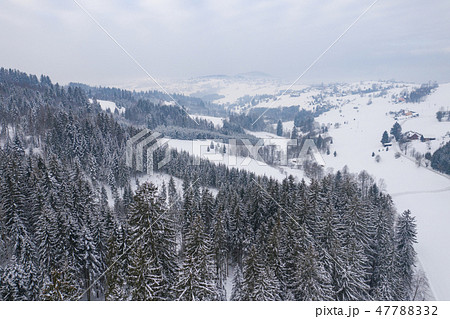 Winter scenery in Silesian Beskids mountains. Winter scenery in Silesian Beskids mountains. 47788332