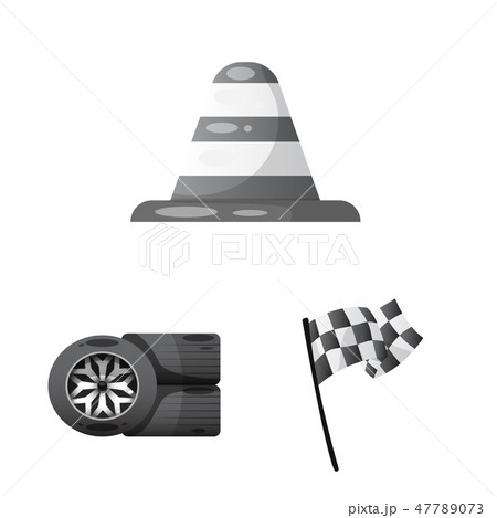 Isolated object of car and rally symbol. Set of car and race vector icon for stock. Isolated object of car and rally symbol. Set of car and race vector icon for stock. 47789073