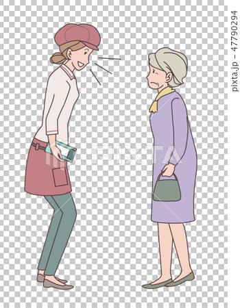 日本ユニバーサルマナー協会監修素材　高齢者 47790294