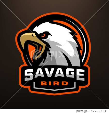 Savage bird. Eagle sports logo. Savage bird. Eagle sports logo. 47790321