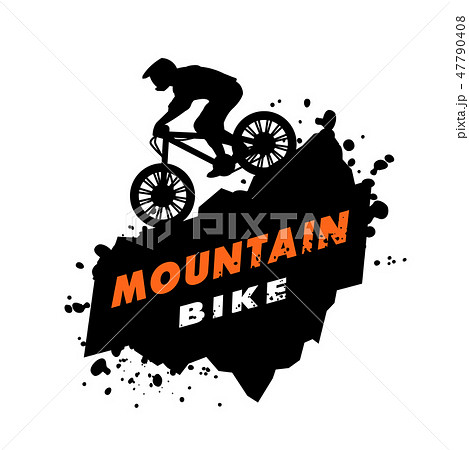 Mountain bike trials emblem. 47790408