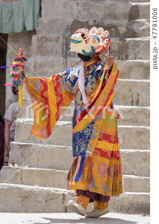 Perform mask dances at Karsha Monastery  Zanskar  47791006