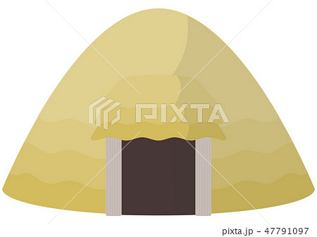 縄文時代 竪穴住居のイラスト素材