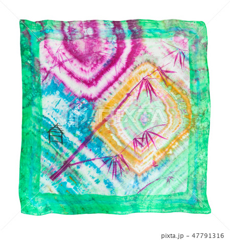 scarf in batik technique with picture of bamboo scarf in batik technique with picture of bamboo 47791316