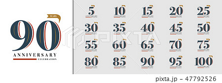 Set of anniversary logotype.  47792526