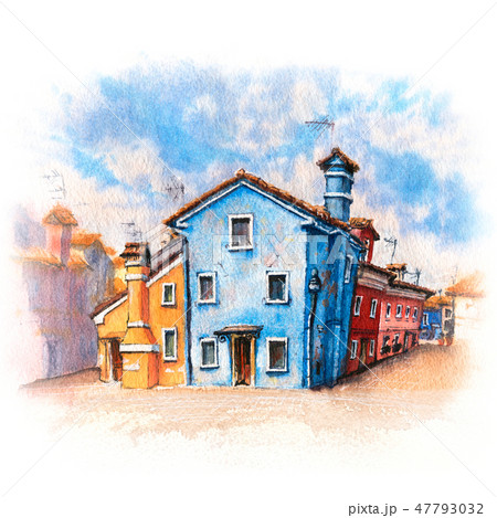 Colorful houses on the Burano, Venice, Italy Colorful houses on the Burano, Venice, Italy 47793032