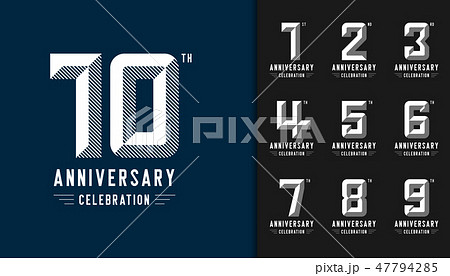 Set of anniversary logotype.  47794285