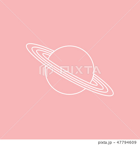 Vector icon planet Saturn with rings Astronomy. Vector icon planet Saturn with rings Astronomy. 47794609