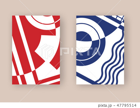 Set of trendy flat geometric vector banners. 47795514
