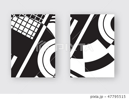 Set of trendy flat geometric vector banners. 47795515