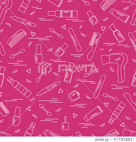 Cute pattern of various accessories of decorative 47795881