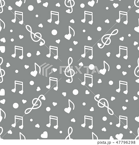 Notes, hearts Romantic pattern. Valentine's day 47796298