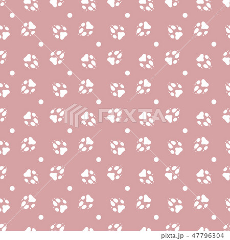 Seamless pattern with dog tracks Animal background 47796304