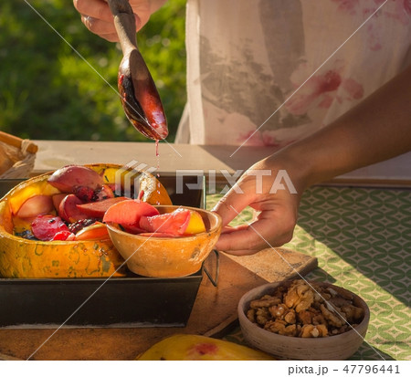 Eating in nature, healthy food 47796441