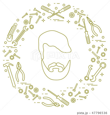 Male and different tools for building, 47796536