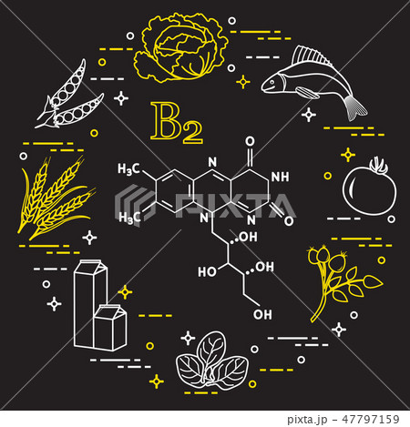 Foods rich in vitamin B2 Fish, peas and other. 47797159