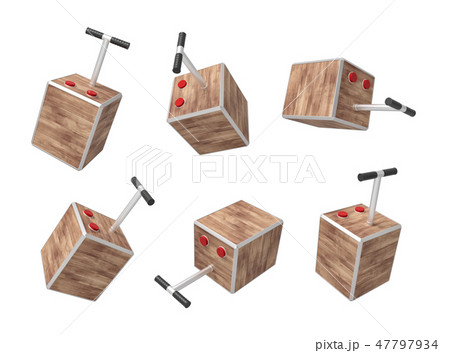 3d rendering set of tnt detonator boxes isolated on white background 47797934