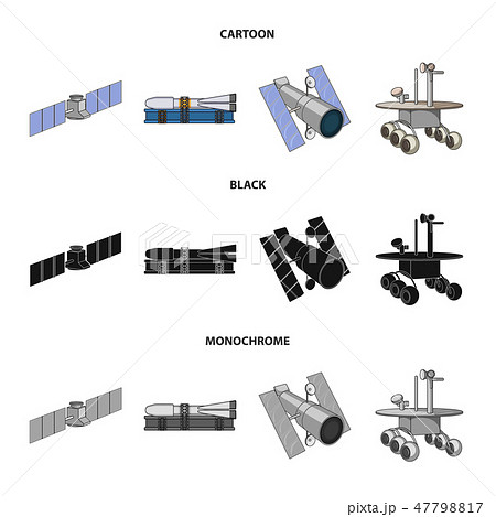 The space station in orbit, the preparation of the launch rocket, the lunar rover on the surface The space station in orbit, the preparation of the launch rocket, the lunar rover on the surface 47798817