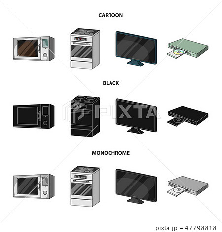 Home appliances and equipment cartoon,black,monochrome icons in set collection for design.Modern Home appliances and equipment cartoon,black,monochrome icons in set collection for design.Modern 47798818