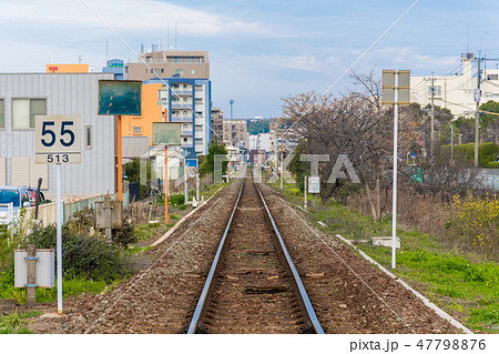 ローカル線の線路 ローカル線の線路 47798876